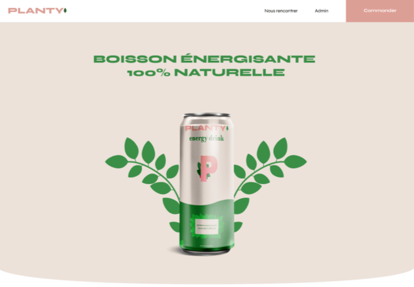Hero Header du site Planty