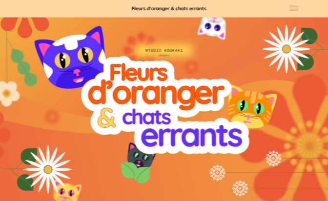 Hero Header du site web du studio Koukaki